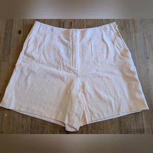 LAFAYETTE 148 Virgin Wool blend High Waist Shorts in Pink Macaroon size …